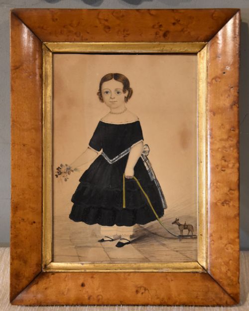 19th century naive miniature painting - CATEGORY: ANTIQUE ART - DATED 19TH CENTURY