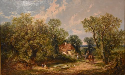 OIL PAINTING BY JAMES EDWARD MEADOWS AN ESSEX FARMSTEAD - ADDITIONAL PHOTO 1