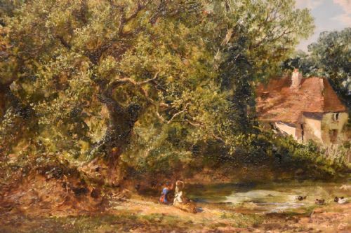 OIL PAINTING BY JAMES EDWARD MEADOWS AN ESSEX FARMSTEAD - ADDITIONAL PHOTO 3