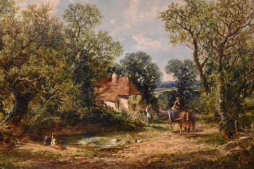 OIL PAINTING BY JAMES EDWARD MEADOWS AN ESSEX FARMSTEAD - ADDITIONAL PHOTO 5
