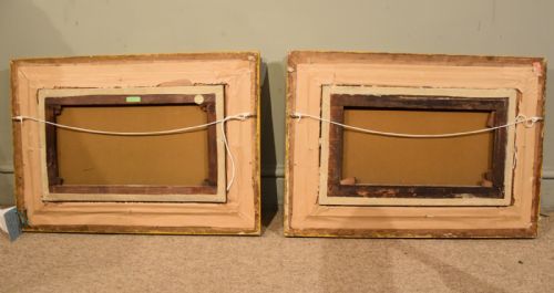OIL PAINTING PAIR BY EBENEEZER COLLS POUNDING THE CHANNEL - ADDITIONAL PHOTO 9