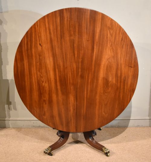 REGENCY PERIOD MAHOGANY CIRCULAR BREAKFAST TABLE - ADDITIONAL PHOTO 1