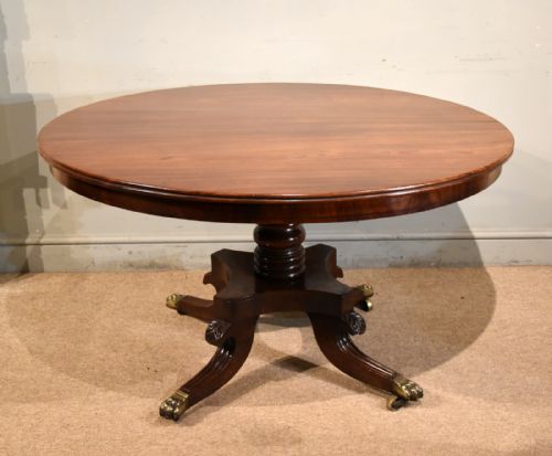 REGENCY PERIOD MAHOGANY CIRCULAR BREAKFAST TABLE - ADDITIONAL PHOTO 2