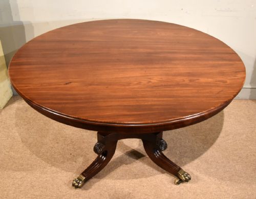 REGENCY PERIOD MAHOGANY CIRCULAR BREAKFAST TABLE - ADDITIONAL PHOTO 3