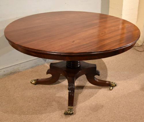 REGENCY PERIOD MAHOGANY CIRCULAR BREAKFAST TABLE - ADDITIONAL PHOTO 4