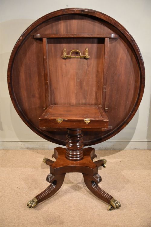 REGENCY PERIOD MAHOGANY CIRCULAR BREAKFAST TABLE - ADDITIONAL PHOTO 8