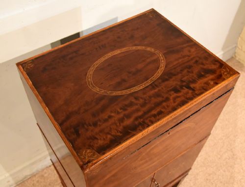 19TH CENTURY MAHOGANY MARQUETRY CABINET - ADDITIONAL PHOTO 7