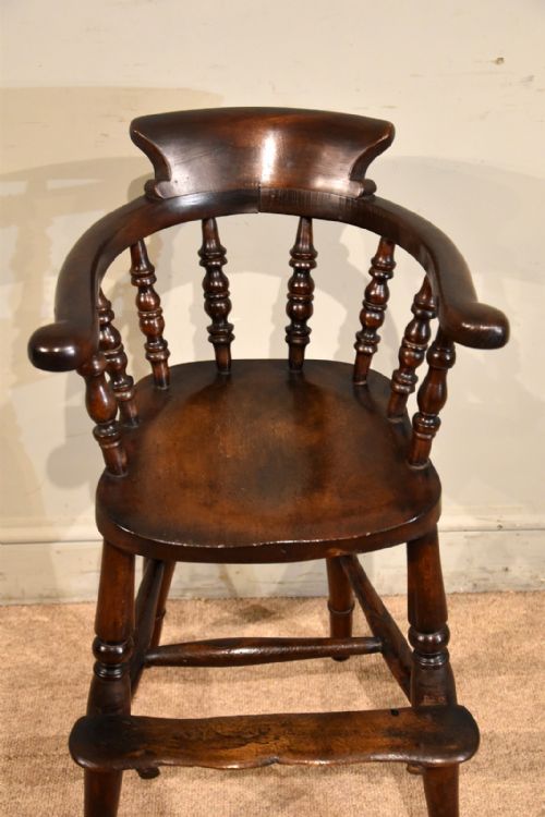 ANTIQUE MAHOGANY CHILDS HIGH CHAIR - ADDITIONAL PHOTO 1