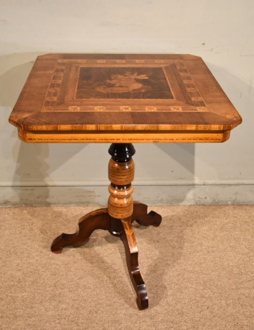 19TH CENTURY SORRENTO MARQUETRY ITALIAN OCCASIONAL TABLE - ADDITIONAL PHOTO 1