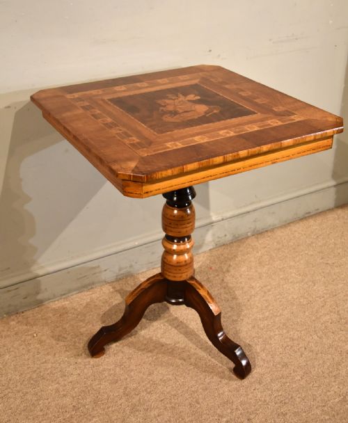 19TH CENTURY SORRENTO MARQUETRY ITALIAN OCCASIONAL TABLE - ADDITIONAL PHOTO 2