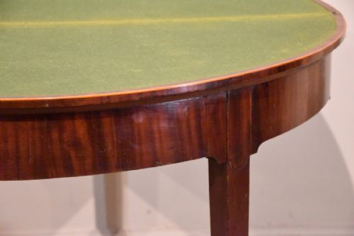 18TH CENTURY MAHOGANY DEMI LUNE CARD TABLE - ADDITIONAL PHOTO 6