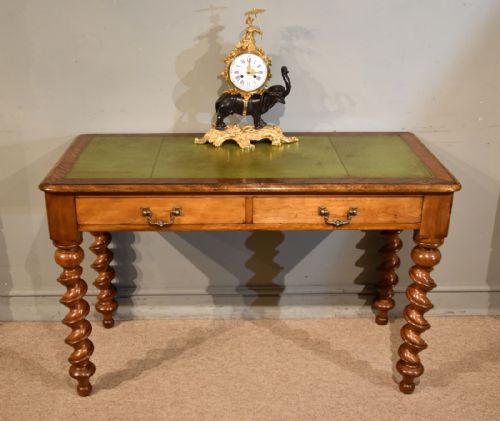 19TH CENTURY SATIN BIRCH WRITING TABLE - ADDITIONAL PHOTO 2