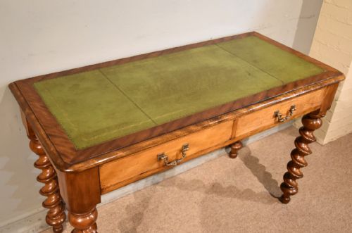 19TH CENTURY SATIN BIRCH WRITING TABLE - ADDITIONAL PHOTO 4