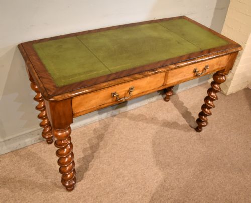 19TH CENTURY SATIN BIRCH WRITING TABLE - ADDITIONAL PHOTO 5