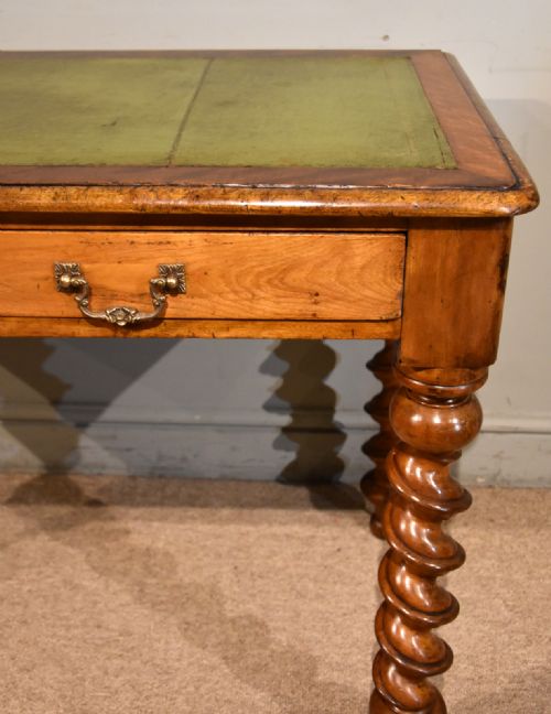 19TH CENTURY SATIN BIRCH WRITING TABLE - ADDITIONAL PHOTO 7