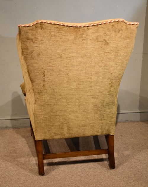 MID 18TH CENTURY WALNUT WING ARMCHAIR - ADDITIONAL PHOTO 6
