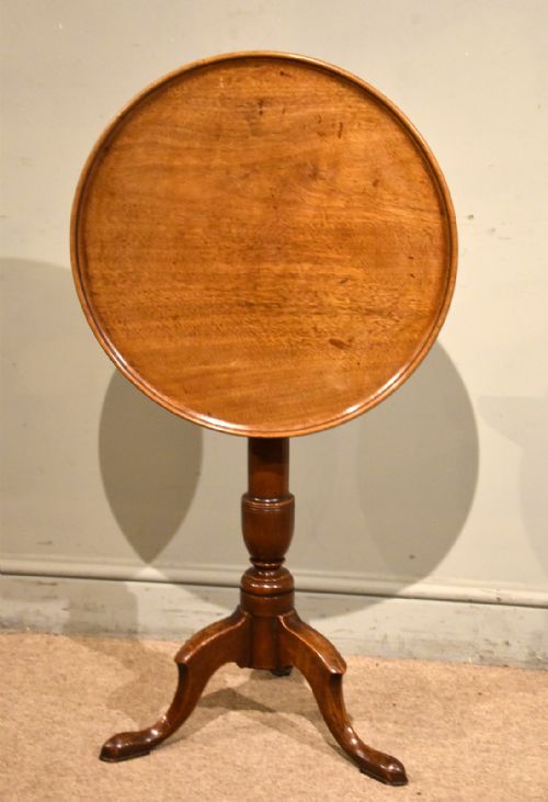ELEGANT GEORGE III MAHOGANY DISH TRIPOD TABLE - ADDITIONAL PHOTO 1