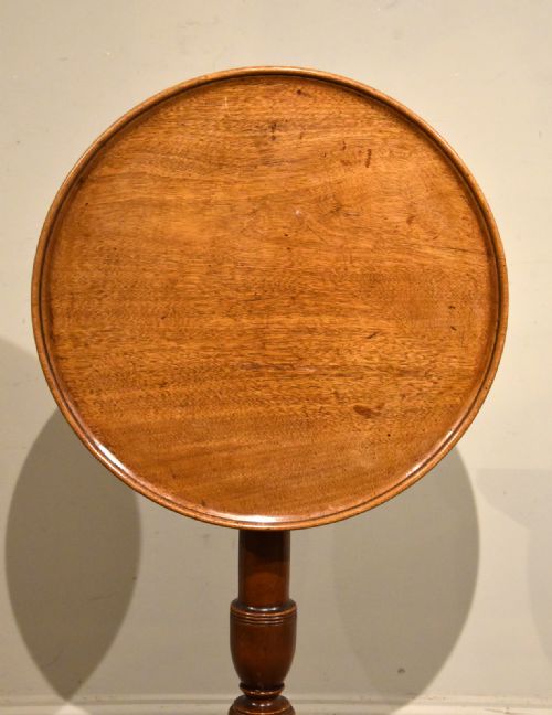 ELEGANT GEORGE III MAHOGANY DISH TRIPOD TABLE - ADDITIONAL PHOTO 2