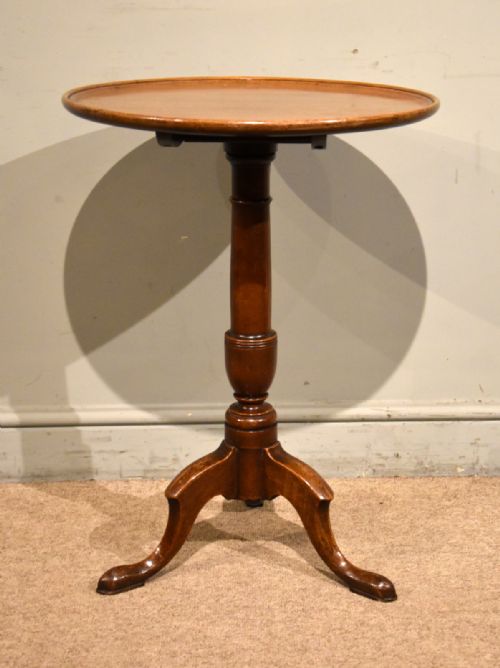 ELEGANT GEORGE III MAHOGANY DISH TRIPOD TABLE - ADDITIONAL PHOTO 3