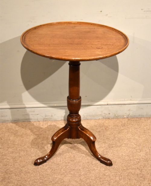 ELEGANT GEORGE III MAHOGANY DISH TRIPOD TABLE - ADDITIONAL PHOTO 4