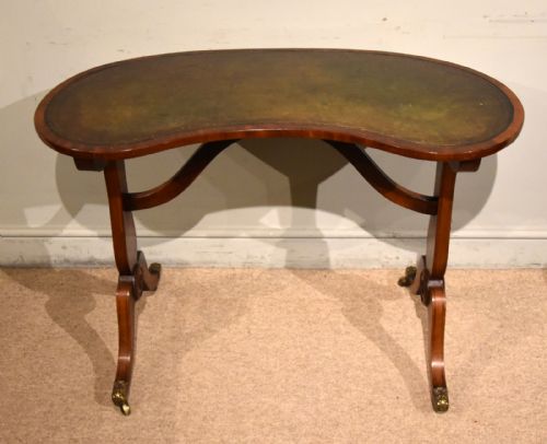 GEORGE III MAHOGANY KIDNEY SHAPED WRITING TABLE - ADDITIONAL PHOTO 2