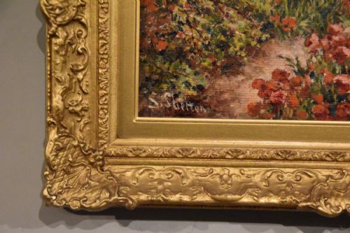 OIL PAINTING PAIR BY SIDNEY SHELTON POPPIES BY A COASTAL PATH - ADDITIONAL PHOTO 6