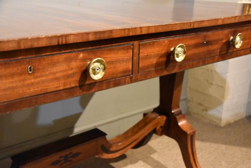 REGENCY PERIOD MAHOGANY EBONY SOFA TABLE - ADDITIONAL PHOTO 7
