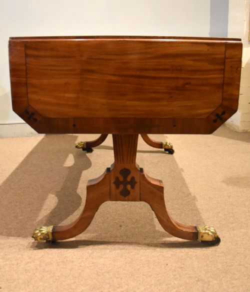 REGENCY PERIOD MAHOGANY EBONY SOFA TABLE - ADDITIONAL PHOTO 8