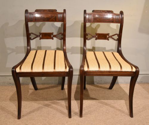 REGENCY MAHOGANY CHAIRS WITH SABRE LEGS - ADDITIONAL PHOTO 1