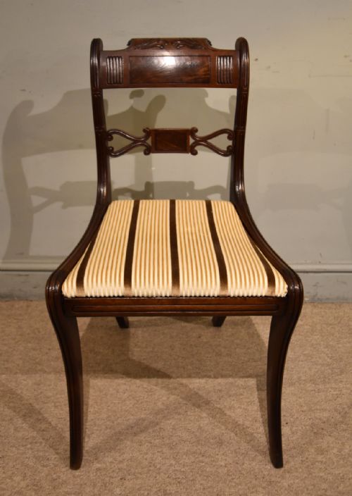REGENCY MAHOGANY CHAIRS WITH SABRE LEGS - ADDITIONAL PHOTO 4