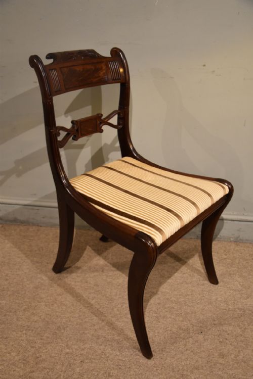 REGENCY MAHOGANY CHAIRS WITH SABRE LEGS - ADDITIONAL PHOTO 5