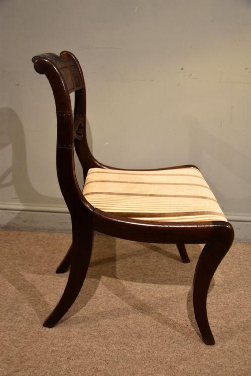 REGENCY MAHOGANY CHAIRS WITH SABRE LEGS - ADDITIONAL PHOTO 6