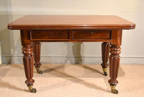 WILLIAM IV MAHOGANY SIX SEATER DINING TABLE - ADDITIONAL PHOTO 4