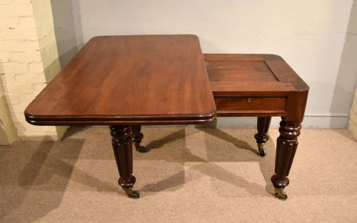WILLIAM IV MAHOGANY SIX SEATER DINING TABLE - ADDITIONAL PHOTO 5