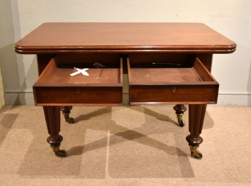 WILLIAM IV MAHOGANY SIX SEATER DINING TABLE - ADDITIONAL PHOTO 6