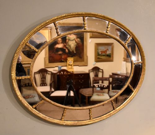 LATE 18TH CENTURY OVAL GILT WOOD MIRROR - ADDITIONAL PHOTO 1