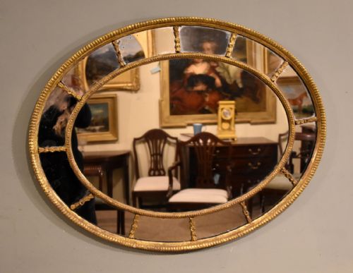 LATE 18TH CENTURY OVAL GILT WOOD MIRROR - ADDITIONAL PHOTO 2