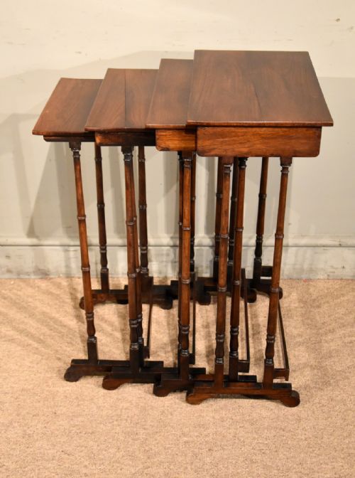 ROSEWOOD WILLIAM IV NEST OF FOUR TABLES - ADDITIONAL PHOTO 1