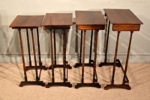 ROSEWOOD WILLIAM IV NEST OF FOUR TABLES - ADDITIONAL PHOTO 2