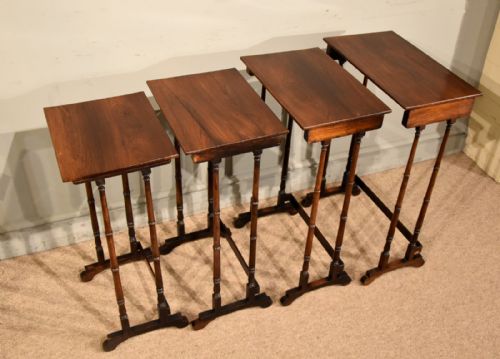 ROSEWOOD WILLIAM IV NEST OF FOUR TABLES - ADDITIONAL PHOTO 3