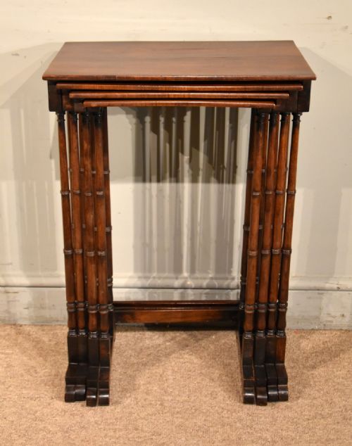 ROSEWOOD WILLIAM IV NEST OF FOUR TABLES - ADDITIONAL PHOTO 5
