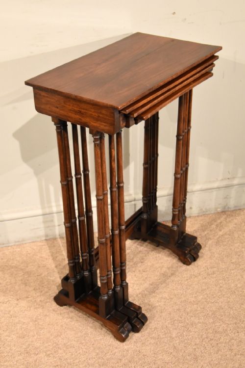 ROSEWOOD WILLIAM IV NEST OF FOUR TABLES - ADDITIONAL PHOTO 6