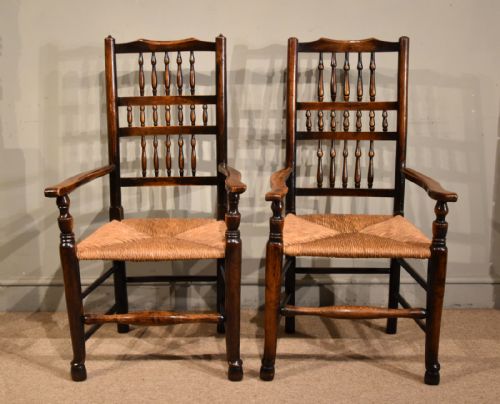 PAIR OF GEORGE III ASH ARMCHAIRS - ADDITIONAL PHOTO 1