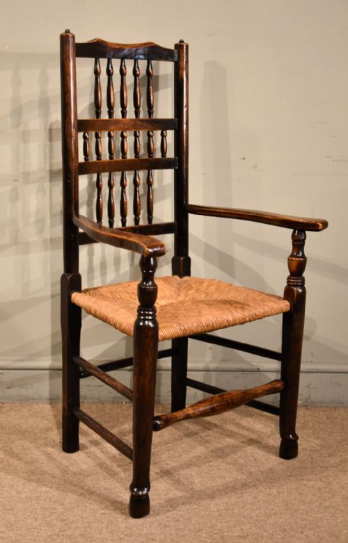 PAIR OF GEORGE III ASH ARMCHAIRS - ADDITIONAL PHOTO 4