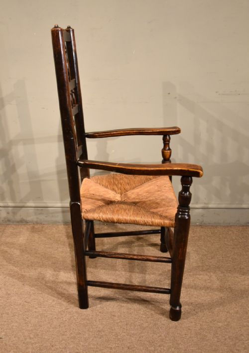 PAIR OF GEORGE III ASH ARMCHAIRS - ADDITIONAL PHOTO 5
