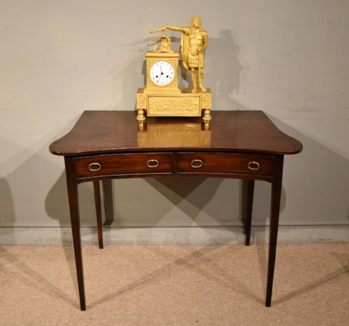 GILLOWS LANCASTER LATE 18TH CENTURY STAMPEDCONCAVE MAHOGANY SIDE TABLE - ADDITIONAL PHOTO 1