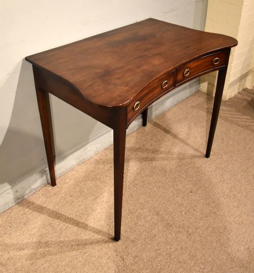 GILLOWS LANCASTER LATE 18TH CENTURY STAMPEDCONCAVE MAHOGANY SIDE TABLE - ADDITIONAL PHOTO 4