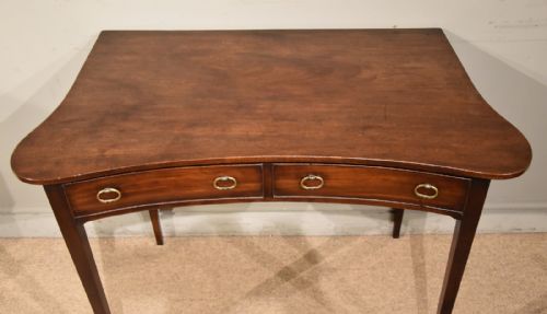GILLOWS LANCASTER LATE 18TH CENTURY STAMPEDCONCAVE MAHOGANY SIDE TABLE - ADDITIONAL PHOTO 6