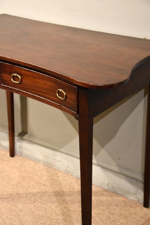 GILLOWS LANCASTER LATE 18TH CENTURY STAMPEDCONCAVE MAHOGANY SIDE TABLE - ADDITIONAL PHOTO 8