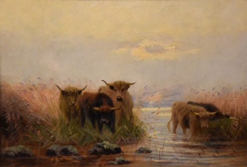 OIL PAINTING PAIR BY SIDNEY PIKE EVENTIDE AND IN THE HIGHLANDS - ADDITIONAL PHOTO 3